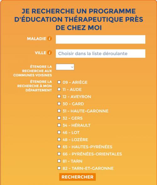 Annuaire des programmes d'éducation thérapeutique en Occitanie